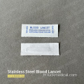 Test de sucre dans le sang Lancet en acier inoxydable